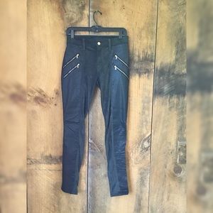 7 For Mankind Faux Suede and Leather Jeans
